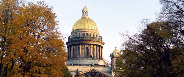 Senate Square, Saint Petersburg, Russia Wallpaper 3440x1440