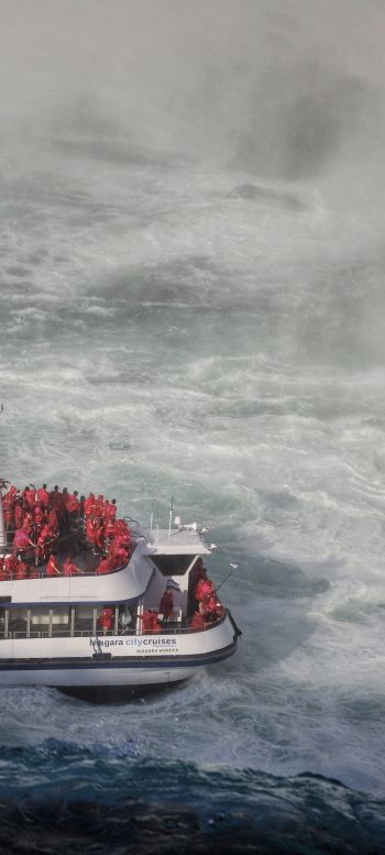 Falls View, Niagara Falls, Ontario, Canada Wallpaper 1440x3200