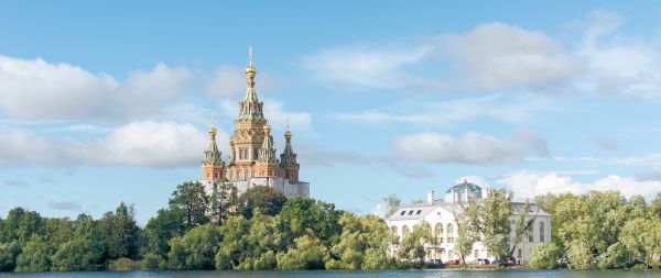 Peterhof, Saint Petersburg, Russia Wallpaper 2560x1080