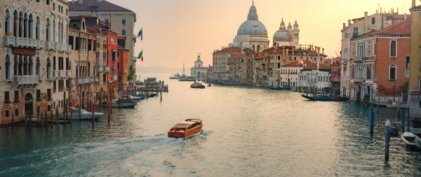 metropolitan city of venice, Italy Wallpaper 2560x1080