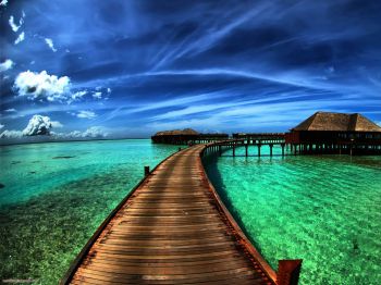 Maldives, landscape, ocean Wallpaper 1024x768