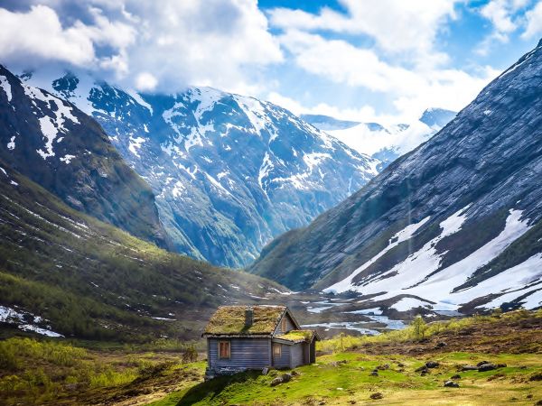 house, mountains, landscape Wallpaper 800x600