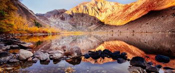 autumn, lake, landscape Wallpaper 2560x1080