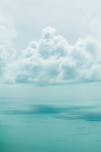 cumulus, sea Wallpaper 640x960