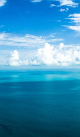 cumulus, sea, blue Wallpaper 600x1024