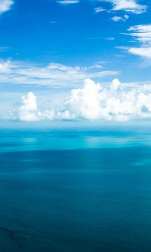 cumulus, sea, blue Wallpaper 1200x2000