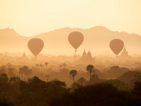 morning dawn, balloons Wallpaper 800x600