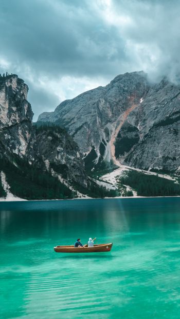 Обои 1440x2560 Озеро Брайес, Италия
