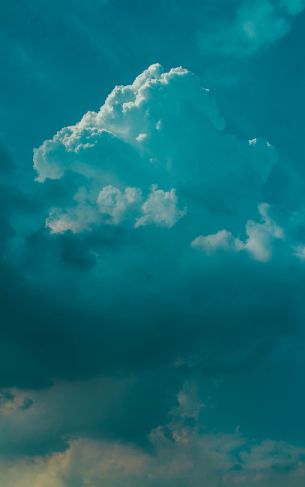 cumulus, blue Wallpaper 1752x2800