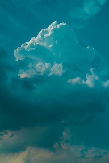 cumulus, blue Wallpaper 640x960