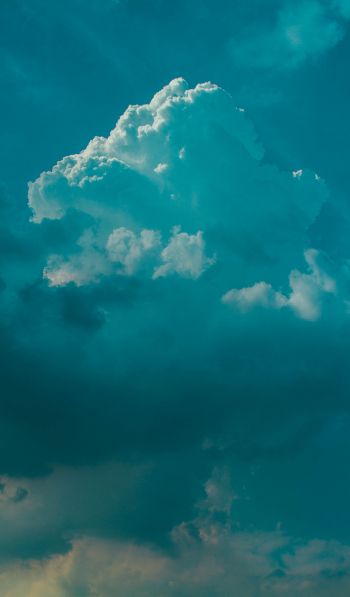 cumulus, blue Wallpaper 600x1024