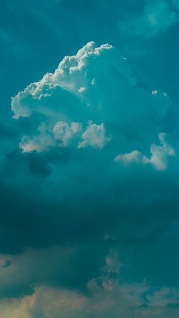 cumulus, blue Wallpaper 640x1136