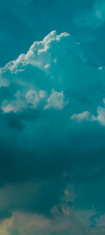 cumulus, blue Wallpaper 1080x2400