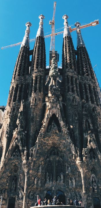 Sagrada Familia, Barcelona, Spain Wallpaper 1080x2220