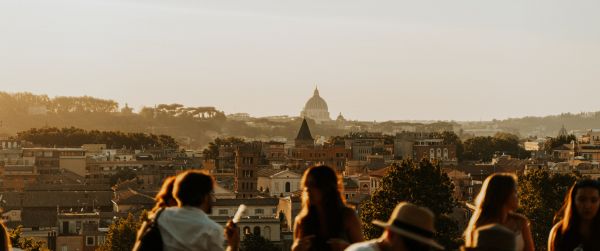 metropolitan city of rome, Italy Wallpaper 3440x1440