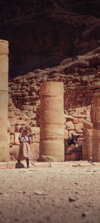 Petra, Jordan Wallpaper 1080x2400
