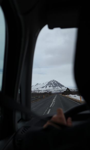 Обои 1200x2000 Исландия, путешествие на машине