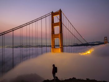 suspension bridge, San Francisco Wallpaper 800x600