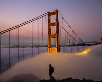 Обои 1280x1024 подвесной мост, Сан-Франциско