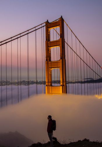 suspension bridge, San Francisco Wallpaper 1668x2388