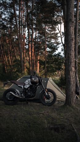 camping, in the woods Wallpaper 640x1136