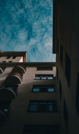 blue sky, house Wallpaper 600x1024