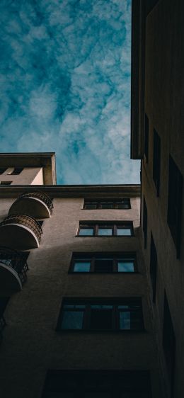 blue sky, house Wallpaper 828x1792