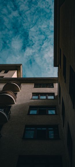 blue sky, house Wallpaper 720x1600