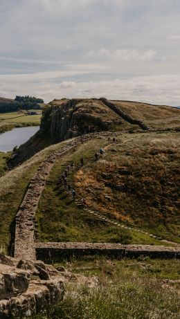 hills, ruins Wallpaper 640x1136