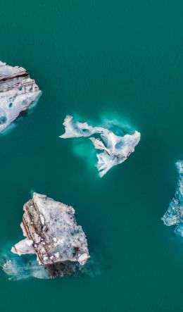 iceberg, photo from above Wallpaper 600x1024