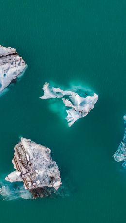 iceberg, photo from above Wallpaper 640x1136