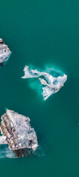 iceberg, photo from above Wallpaper 720x1600