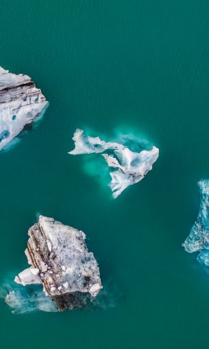 iceberg, photo from above Wallpaper 1200x2000