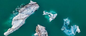 iceberg, photo from above Wallpaper 2560x1080
