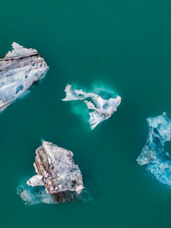 iceberg, photo from above Wallpaper 1668x2224
