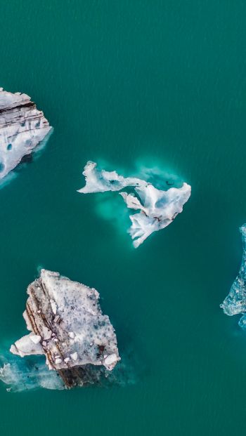 iceberg, photo from above Wallpaper 640x1136