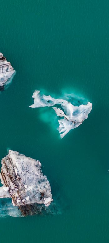 iceberg, photo from above Wallpaper 720x1600