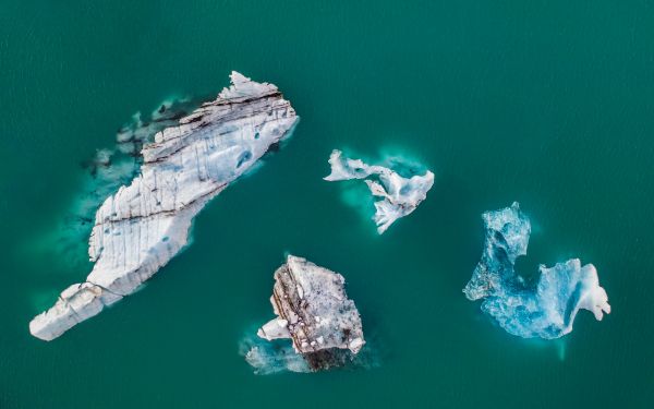 iceberg, photo from above Wallpaper 2560x1600