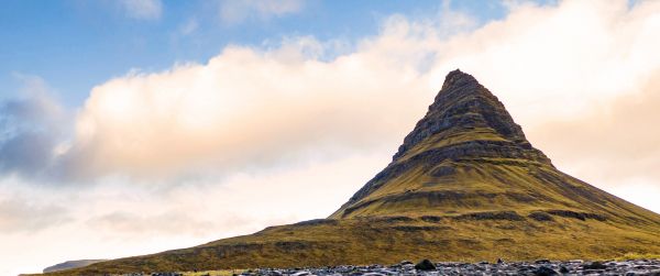 lonely mountain, landscape Wallpaper 3440x1440