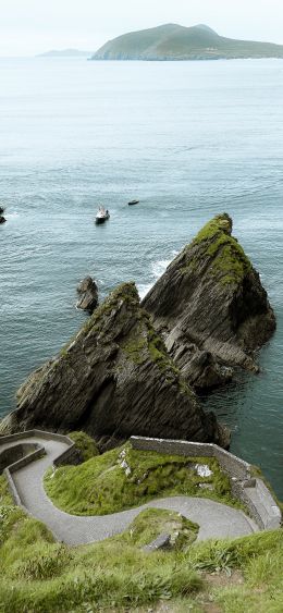 rocks, sea Wallpaper 1080x2340