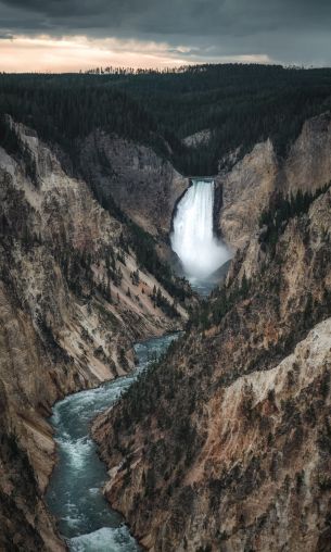 mountain river, gorge Wallpaper 1200x2000