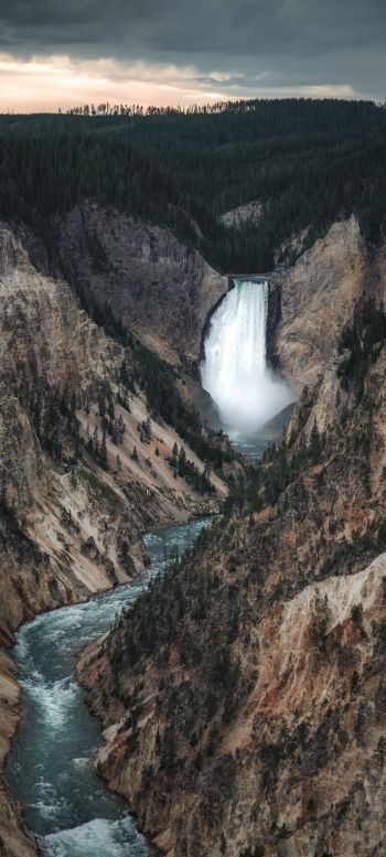 mountain river, gorge Wallpaper 1080x2400