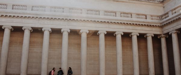 columns, amphitheater Wallpaper 3440x1440