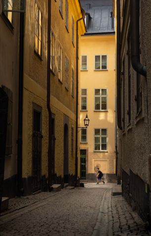old town, Stockholm, Sweden Wallpaper 3262x5089