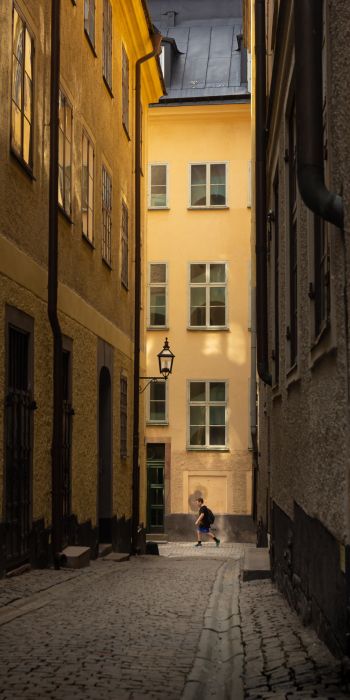 old town, Stockholm, Sweden Wallpaper 720x1440