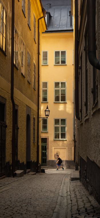 old town, Stockholm, Sweden Wallpaper 1242x2688