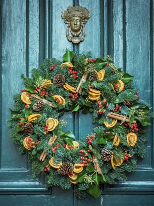Christmas wreath, decoration, christmas Wallpaper 2048x2732