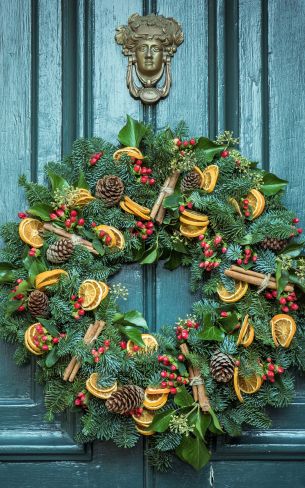 Christmas wreath, decoration, christmas Wallpaper 800x1280