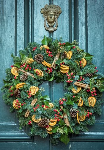 Christmas wreath, decoration, christmas Wallpaper 1640x2360