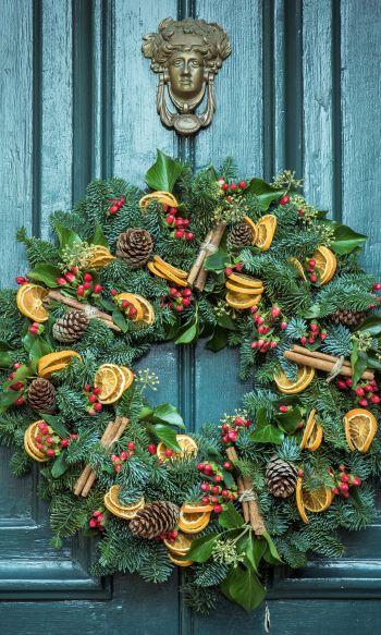 Christmas wreath, decoration, christmas Wallpaper 1200x2000